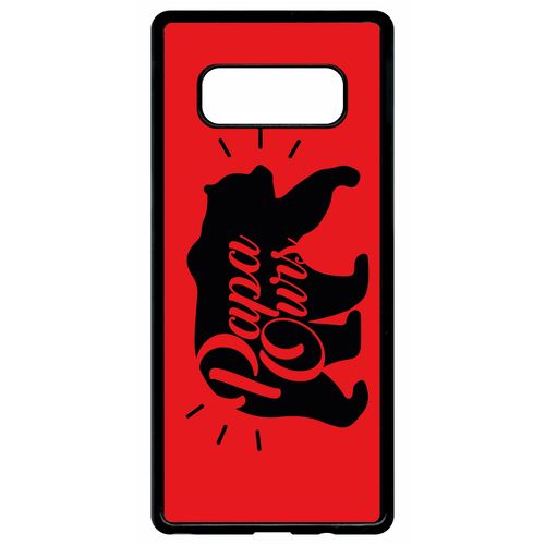 Coque samsung galaxy note 8 papa ours fond rouge