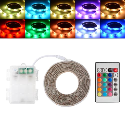 Bandes Lumineuses Flexible LED RGB 5050SMD Imperméable À L'eau 1M Changement d'Humeur pour Décoration LD1183