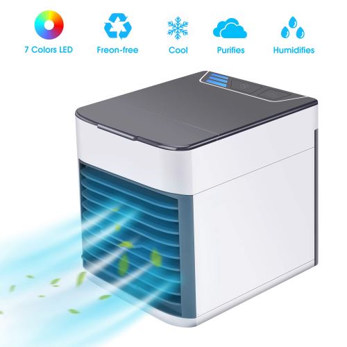 Alpexe Climatiseur Portable, USB Ventilateur Refroidisseur D'air 3 EN 1 Réglable