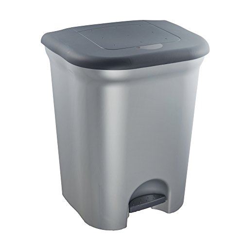 Keeeper 1153616000000 torge poubelle polypropylène argent 37,5 x 29,5 x 46 cm