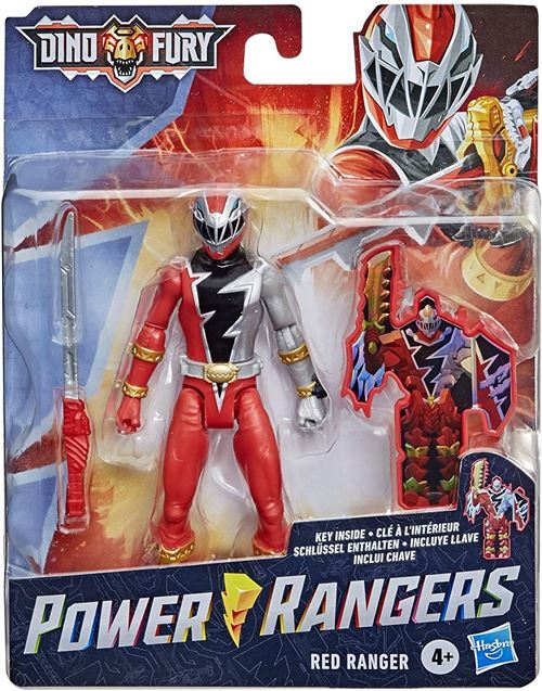 Power Rangers Dino Fury Morpher - F0538 - Figurine articulée 15cm - Ranger Rouge + Accessoires