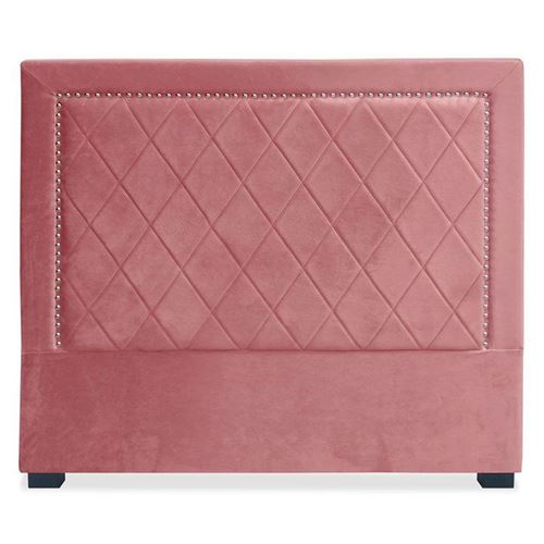 MENZZO Cotecosy - T&ecirc;te de lit Meghan 140cm Velours Rose - Rose