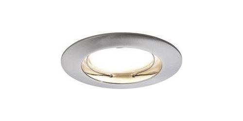 Spot LED encastrable LED intégrée Paulmann Coin 92827 blanc chaud 21 W fer (brossé) set de 3