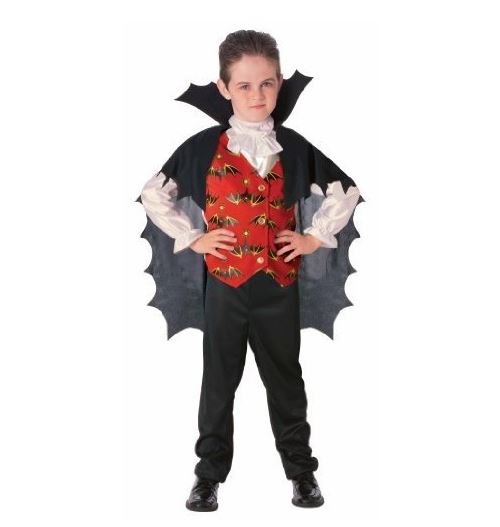 Déguisement dracula enfant 5-7 ans (haut et cape)