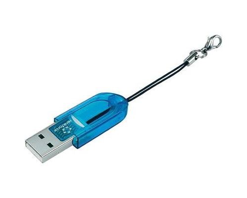 Lecteur de carte mémoire externe renkforce cr14e mini usb 2.0 bleu cr043