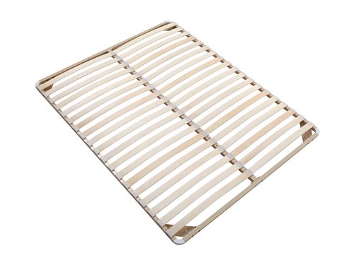 Sommier Vente-unique Cadre à lattes à monter 140x190cm - 2x19 lattes - sans pied - beige