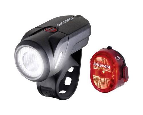Sigma Kit Déclairage De Vélo Aura 35 / Nugget Set Led à Batterie Noir