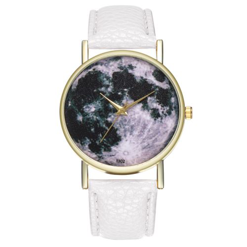 Montre noir et blanc pour femme montre homme cadeau d'anniversaire montre à quartz créative T302-Ablanc