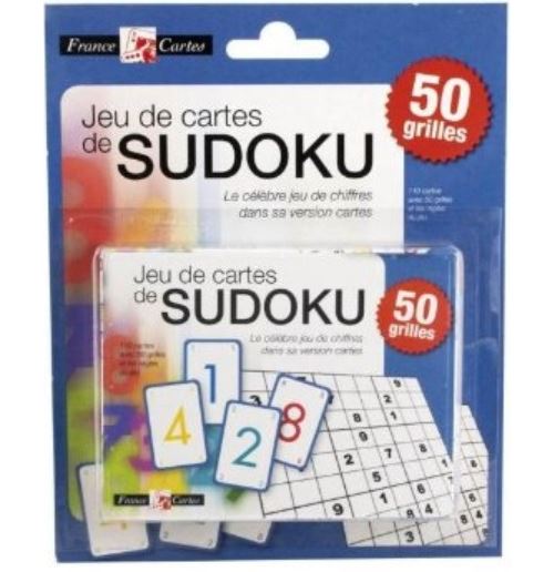 Jeu de cartes sudoku : 110 cartes avec 50 grilles - nouvelle version - jeu societe enfant france cartes
