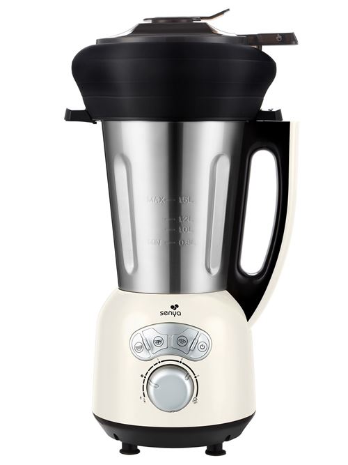 Senya blender chauffant Cook&Ice crème et son panier vapeur en silicone piable de 2L SYCP-HB008CA