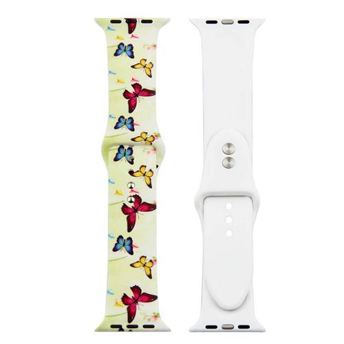 Bracelet de montre en silicone coloré pour Apple Watch Series 6/ SE/ 5/ 4 40mm - Multicolore#3(Taille S/M)