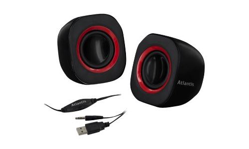 Atlantis Land Linea Premium SoundPower 410 - Luidsprekers - voor PC - 5 Watt (Totaal) - zwart