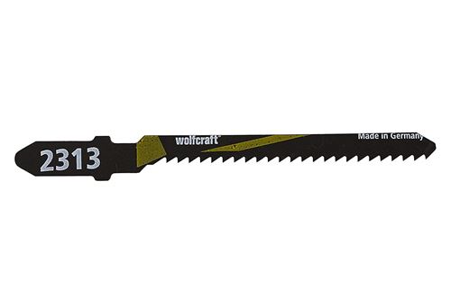 Wolfcraft 2313000 2 Lames de Scie Sauteuse Hcs Queue en T Longueur Dentée 50 Mm Dents Ondulées Et Fraisées Pas de Dents : 2 Mm