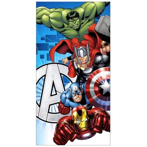 Avengers - Serviette de Bain Enfant Comics - Drap de plage Coton