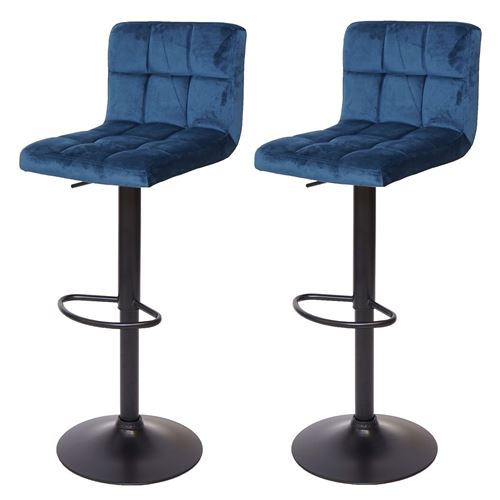 Mendler Bleu Lot De 2 Tabourets De Bar - Image 3