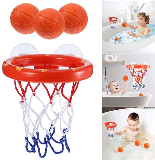 Jouet de Bain Mini panier de basket-ball avec 3 balles pour bébé et tout-petit