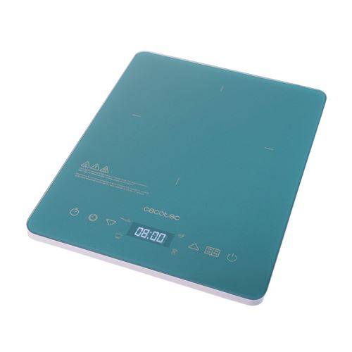 Plaque à induction portable Cecotec Full Crystal Sky Bleu, 2000 W, Poêles de 26cm