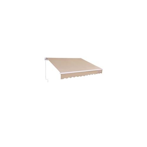 VEVOR Balkonmarkise 4x2,4 Gelenkarm Markise höhenverstellbar von 2,4 bis 3,7m Klemmmarkise Einziehbar Stahl Aluminium 280G doppelseitige PU-Beschichtung Sonnenmarkise Balkon Terrassenmarkise