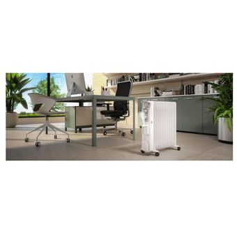 Radiateur Bain d'Huile Olimpia Splendid 99263 2000W 240V Convection 4 Roues Pour Facilité Son Déplacement Blanc