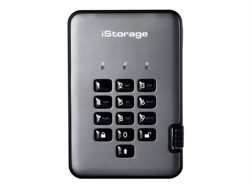 iStorage diskAshur PRO² - Solid state drive - gecodeerd - 256 GB - extern (draagbaar) - USB 3.1 - FIPS 197, 256-bit SHA, 256-bit AES-XTS - TAA Compliant