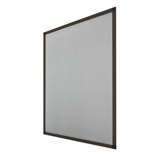 ECD Germany 1x Moustiquaire pour Fenêtre - 100 x 120 cm - Cadre en Aluminium Marron - sans