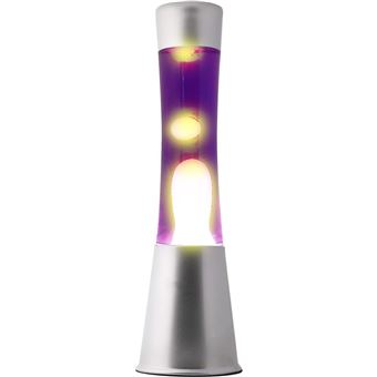 ITotal XL1797 Lampe à Lave 30 cm avec Base Argentée, Liquide Violet et Cire Jaune - 1