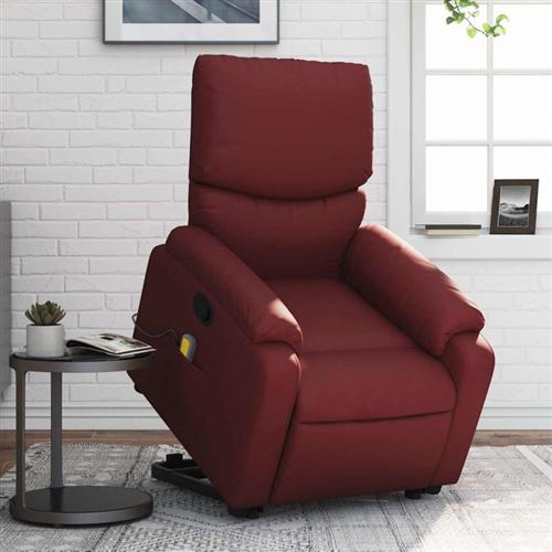 Non Communiqué Rouge Vidaxl Fauteuil De Massage, Relaxation Similicuir Bordeaux