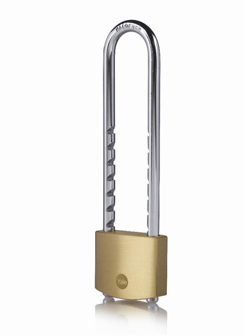 Non Communiqué Laiton Cadenas Yale - S'entrouvrant 50 Mm - 3 Clés - Anse Réglable - 24259000