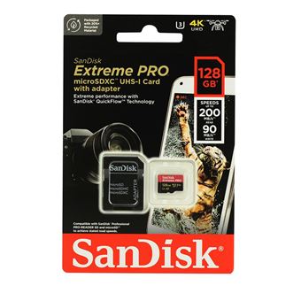 Carte Mémoire Micro SDXC SanDisk Extreme Pro 128Go Class 10 UHS-I