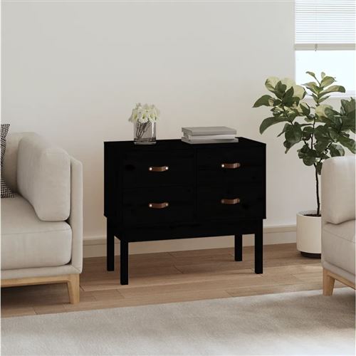 VIDAXL - Console - Pin - Noir - 90x40x78 cm - Image 3