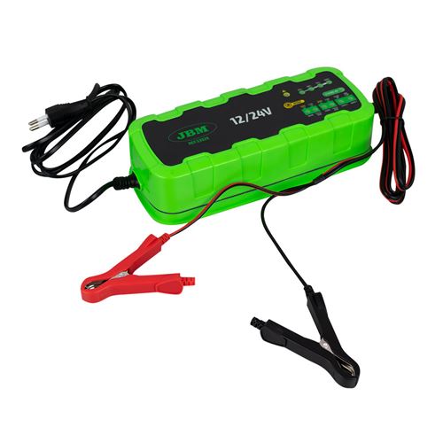 Chargeur batterie auto 12/24 volts : charge et maintien automatique - Jbm