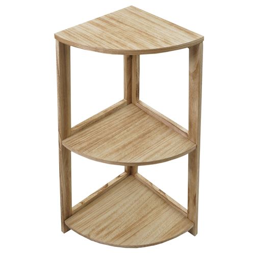 Non Communiqué Brun Étagère D'angle Mendler Hwc-K44 80X37x37cm Mdf En Paulownia Certifié Mvg Naturel - Image 1