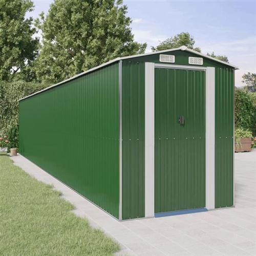 Vidaxl - Abri de jardin Vert 192x1021x223 cm Acier galvanis&eacute;
