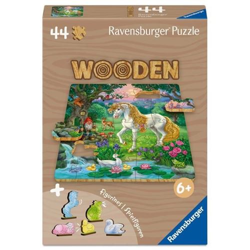 Non Communiqué Or Les Licornes - Puzzle Bois 44 Pièces - Dès 6 Ans - Ravensburger