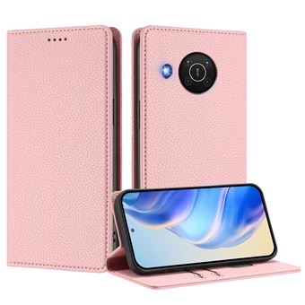 Étui Portefeuille Magnétique En Cuir Pour Nokia X20 5G Avec Support Et Verre Trempé - Marque PIXFAB - Noir
