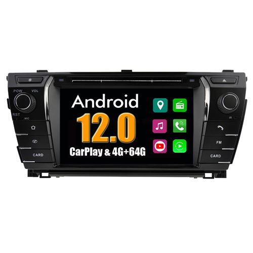 Autoradio CarPlay Multimédia RoverOne Android 4Go RAM 64Go ROM GPS pour Toyota Corolla 2013 - 2016