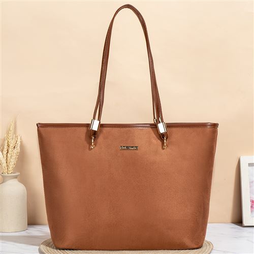 GENERIQUE - Sac à main femme - Cuir - Marron - Moyen - Image 2