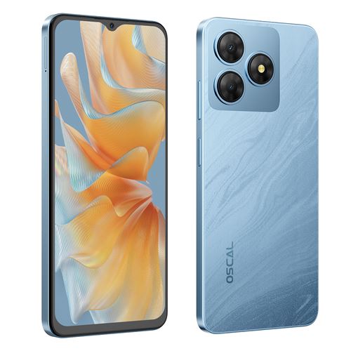Smartphone Oscal FLAT 2 6,56 RAM 12(4+8)Go ROM 256Go SD 2To 13MP 5000mAh Android 14 Dual SIM 4G- Bleu