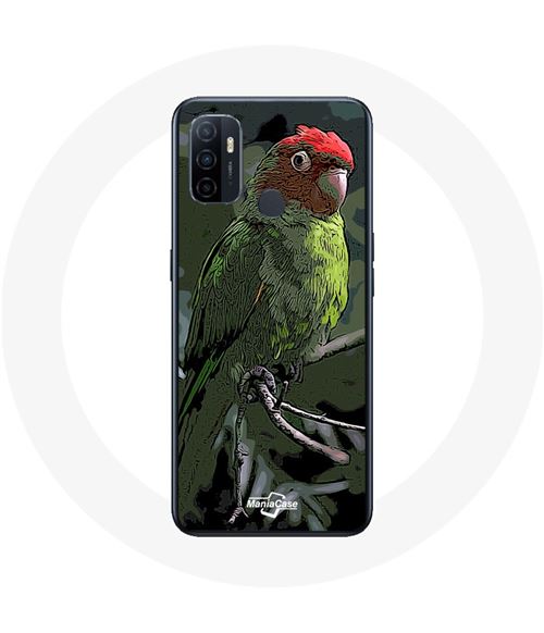 Coque Oppo A53 Pionus Perroquet Rouge Vert Maniacase