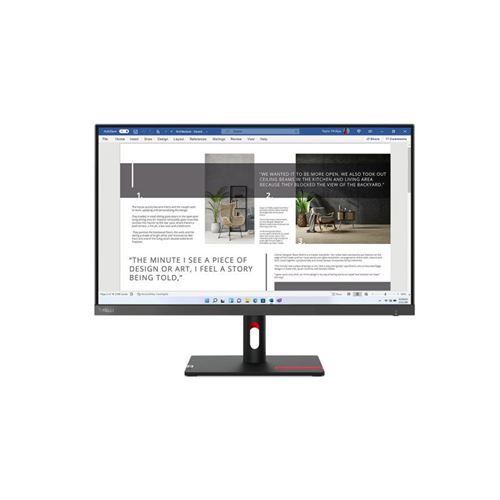 Lenovo ThinkVision S27i-30 - Écran LED - 27 - 1920 x 1080 Full HD (1080p) @ 100 Hz - IPS - 300 cd/m² - 1300:1 - 4 ms - 2xHDMI, VGA - gris orage