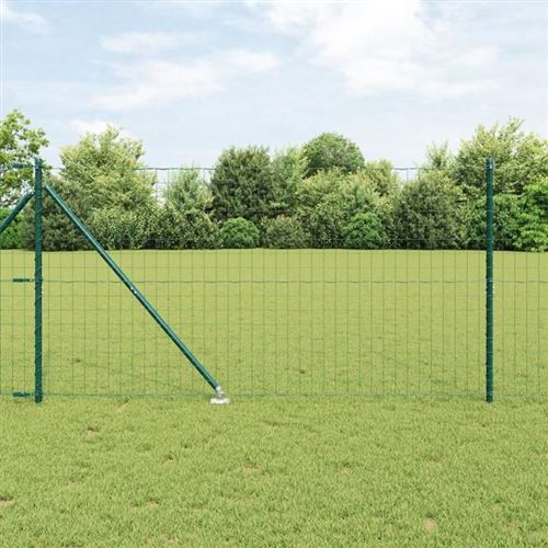 Vidaxl Vert Clôture Euro Avec 7 Piquets 1,2X10 M Acier Galvanisé 3350615 - Image 2