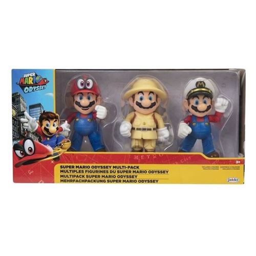 Pack de 3 Figurines - JAKKS PACIFIC - Super Mario Bros : Mario - 10 cm -  Figurine de collection - Achat & prix