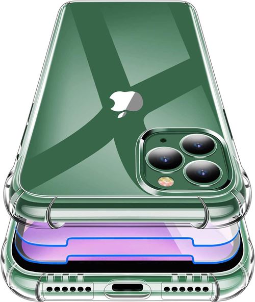 Coque iPhone 11 Transparente, Housse de Protection Silicone Antichoc avec  Technologie Coussins d'air Housse Anti-Rayures - Coque et étui téléphone  mobile - Achat & prix