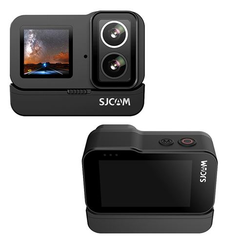 Caméra d action SJCAM SJ20 Double objectif double écran Objectifs dédiés pour le jour et la nuit avec 4k 30FPS 5M Corps étanche avec cadre de protection WiFi 2.4G/5G