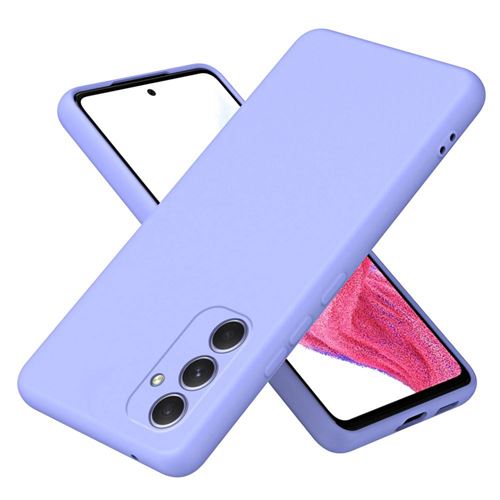 Coque pour Samsung Galaxy A55 5G - housse etui silicone gel fine + film ecran - MAUVE - htdmobiles