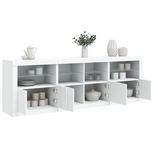 Vidaxl Blanc Buffet Avec Led - Image 3
