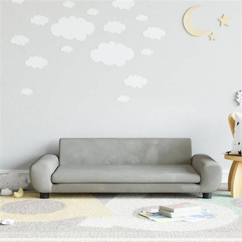 Vidaxl Gris/Clair Canapé Pour Enfants 100X54x33 Cm - Image 3