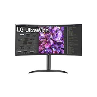 LG UltraWide 34WQ75X-B - Écran LED - incurvé - 34" - 3440 x 1440 UWQHD - IPS - 400 cd/m² - 1000:1 - HDR10 - 5 ms - 2xHDMI, DisplayPort, USB-C - haut-parleurs - noir