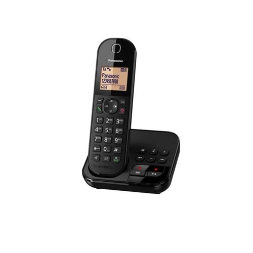 Téléphone sans fil dect noir avec répondeur Panasonic KXTGC420FRB