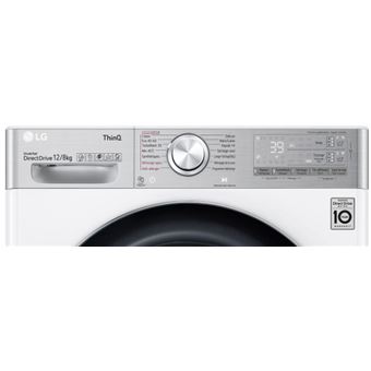 LG F284V92WSTA - Machine à laver séchante - WiFi - largeur : 60 cm - profondeur : 61.5 cm - hauteur : 85 cm - chargement frontal - 81 litres - 12 kg - 1400 tours/min - blanc